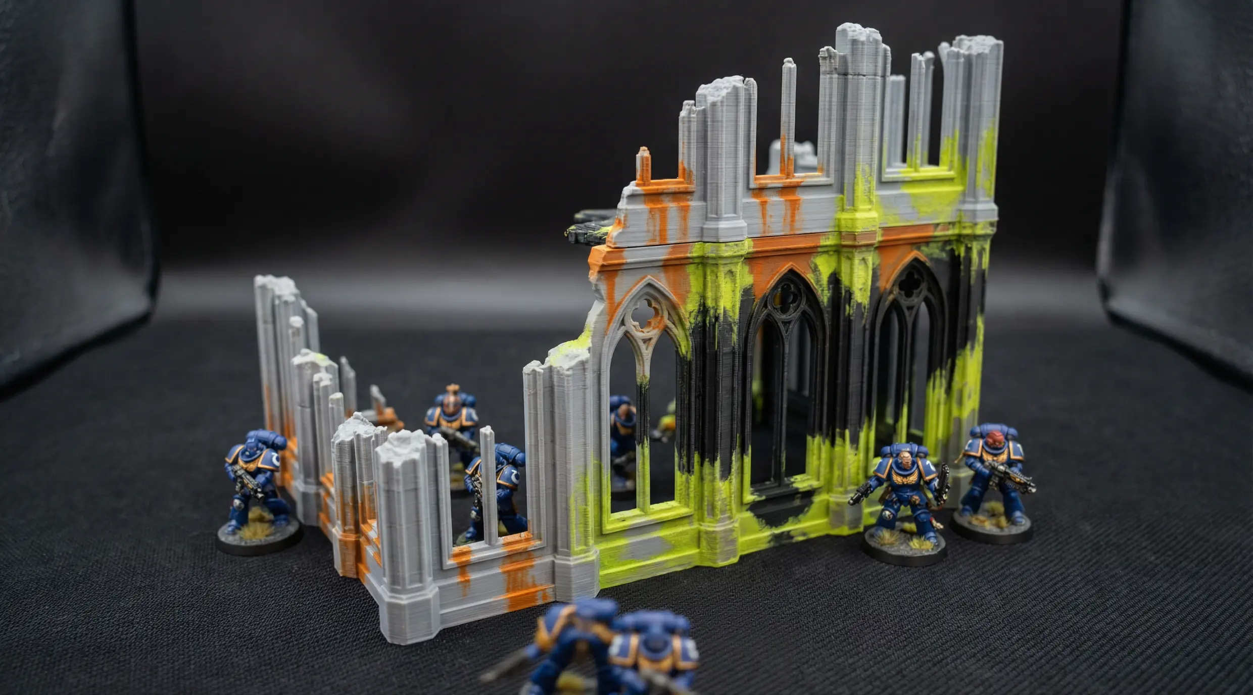 Finished 4-color printed terrain piece